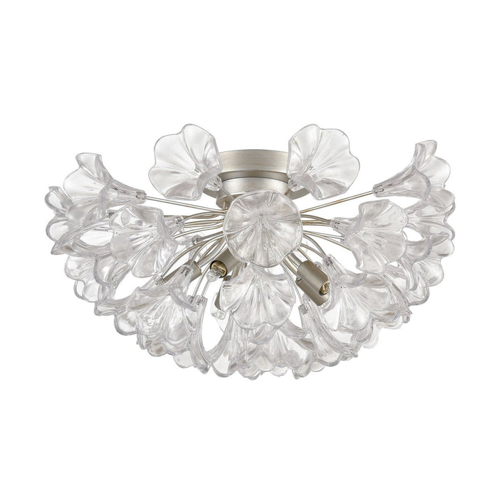 Celene 19 Wide 5-Light Semi Flush Mount - Aged Silver Image 2