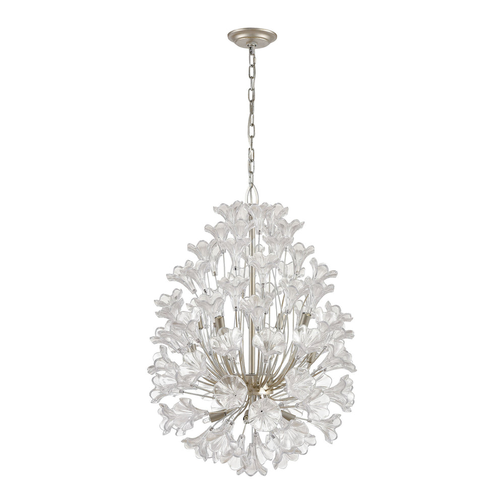 Celene 22 Wide 12-Light Chandelier - Aged Silver Image 2