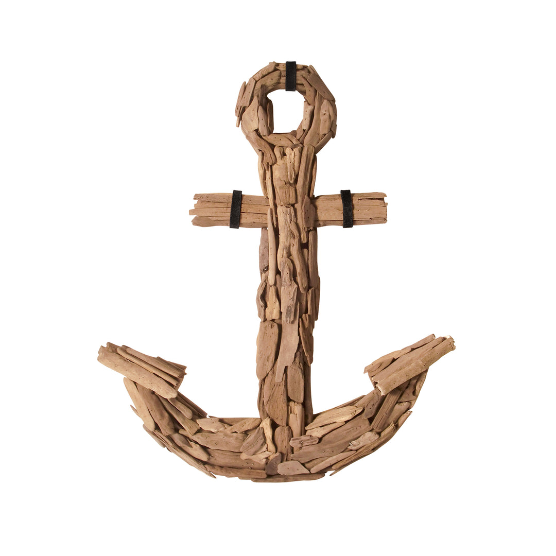 Driftwood Anchor Decorative Object - Natural Image 1