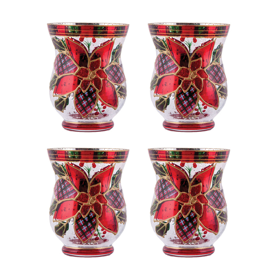 Poinsettia Votives (Set of 4) Image 1