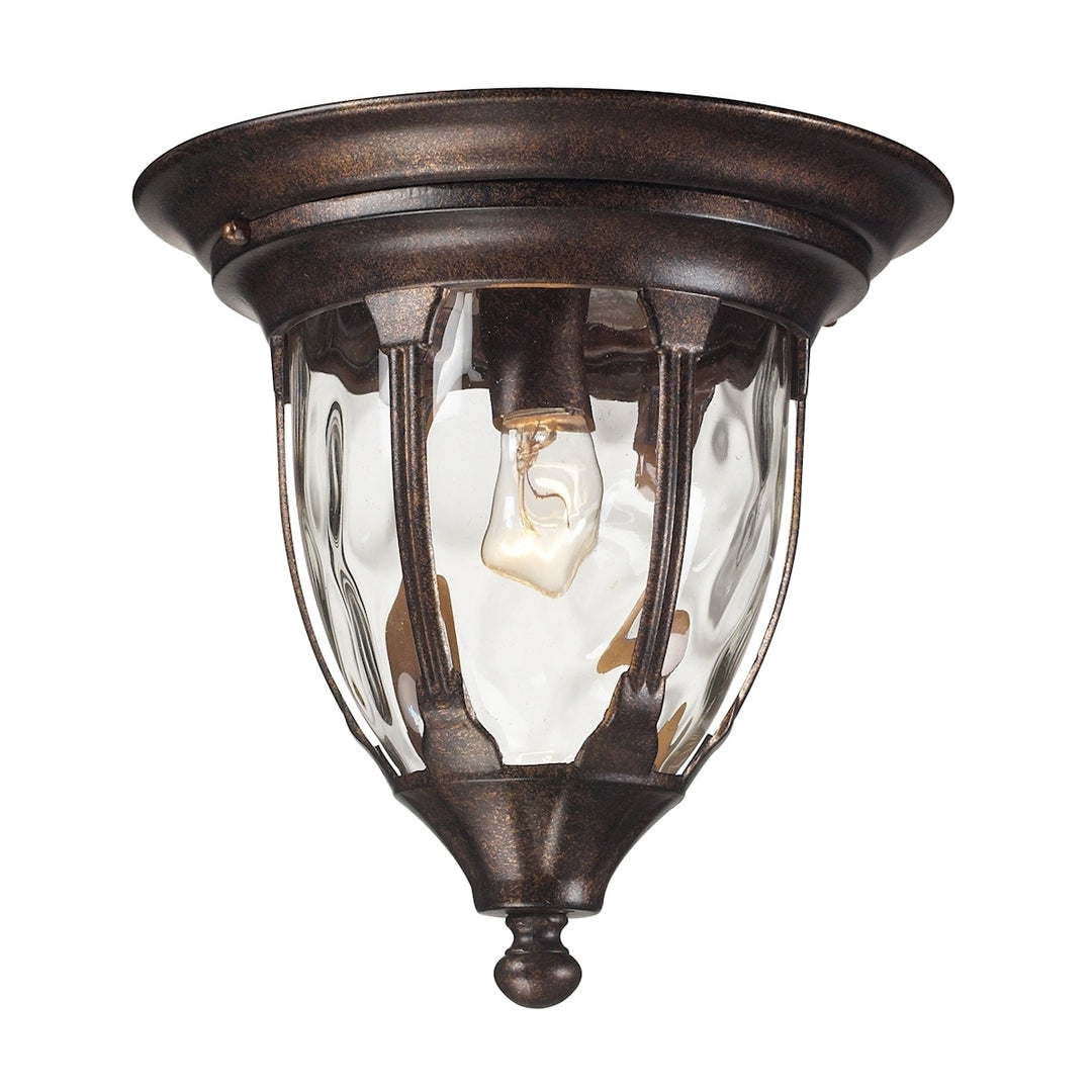 Glendale 11 Wide 1-Light Outdoor Flush Mount - Regal Bronze Image 1