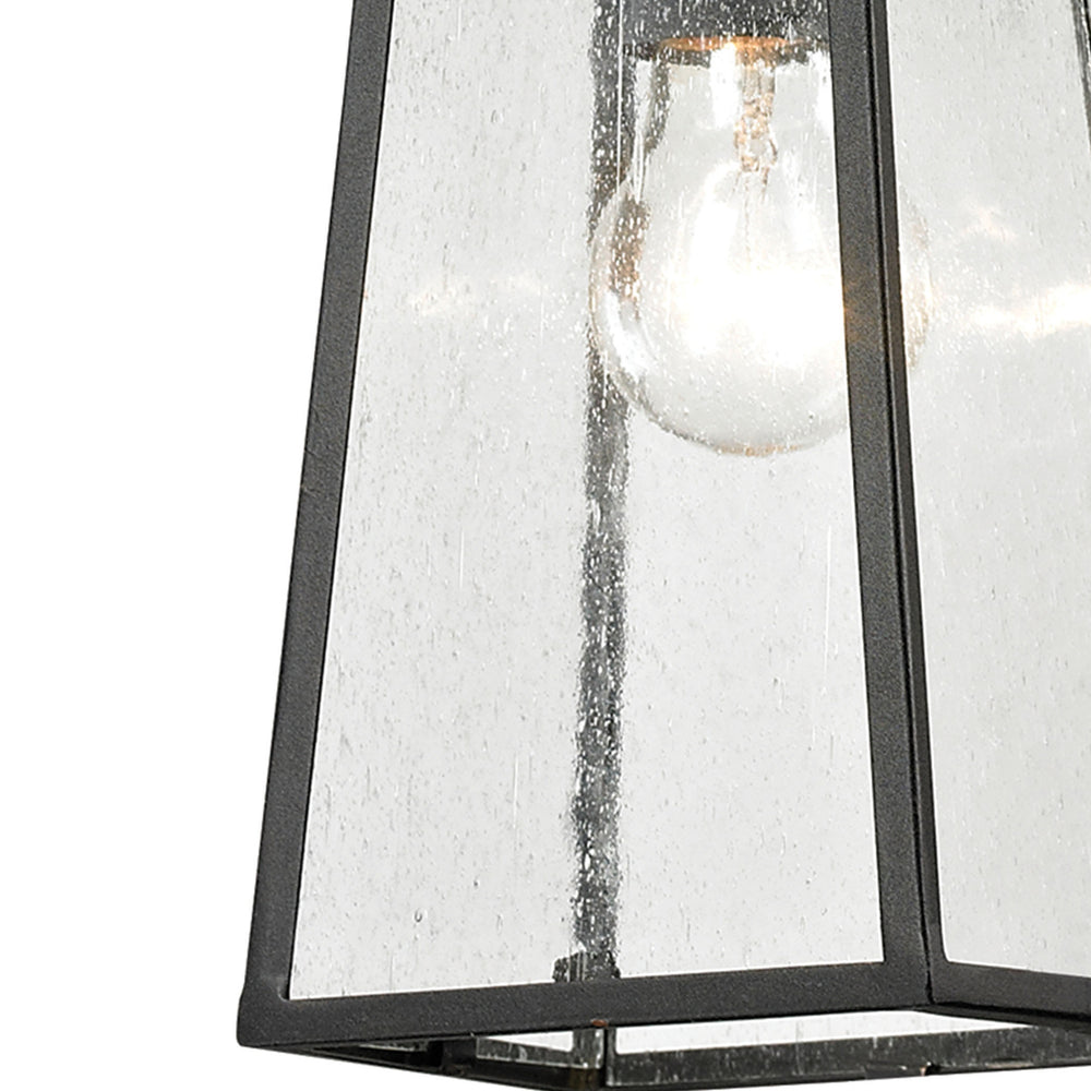 Meditterano 5 Wide 1-Light Outdoor Pendant - Matte Black Image 2