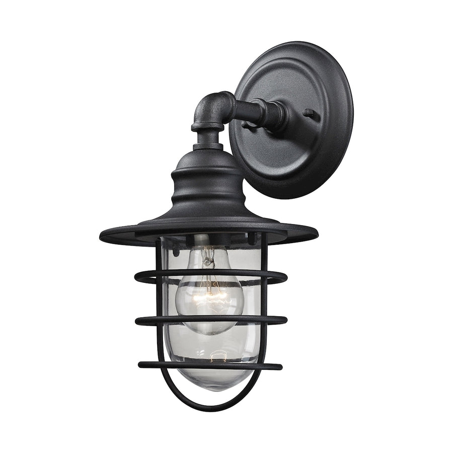 Vandon 13 High 1-Light Outdoor Sconce - Textured Matte Black Image 1