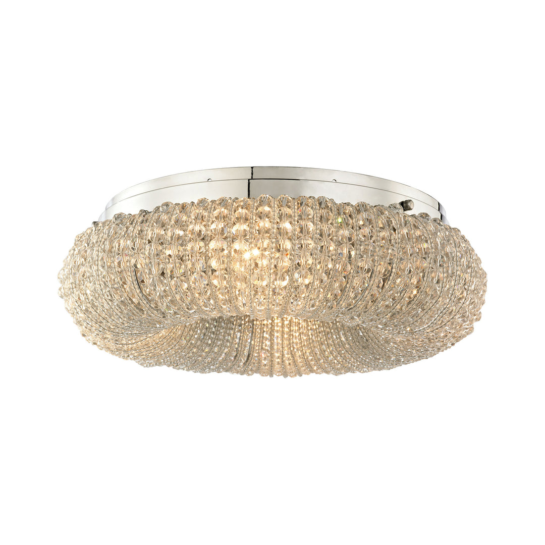 Crystal Ring 13 Wide 4-Light Semi Flush Mount - Polished Chrome Image 1