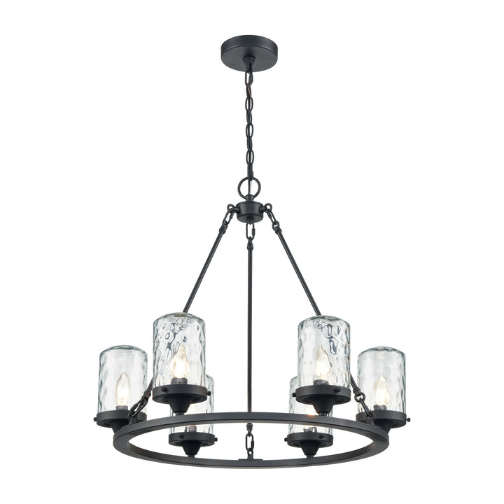 Torch 26 Wide 6-Light Outdoor Pendant - Charcoal Black Image 1