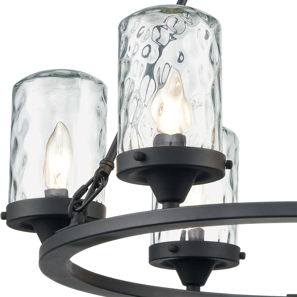 Torch 26 Wide 6-Light Outdoor Pendant - Charcoal Black Image 2