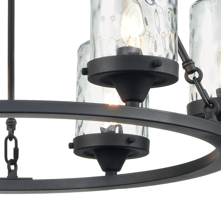 Torch 26 Wide 6-Light Outdoor Pendant - Charcoal Black Image 3