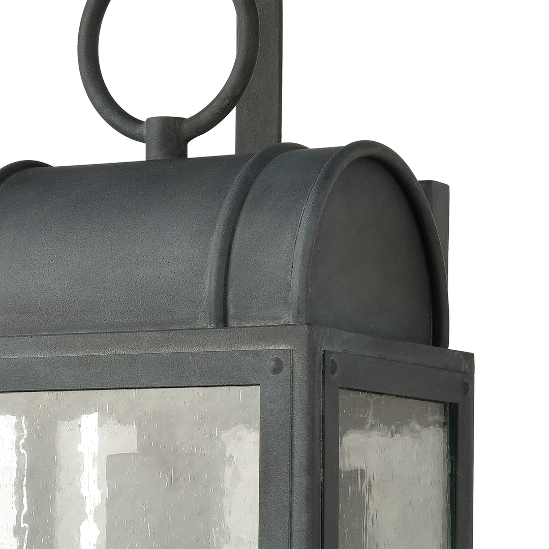 Heritage Hills 19 High 1-Light Outdoor Sconce - Aged Zinc Image 3