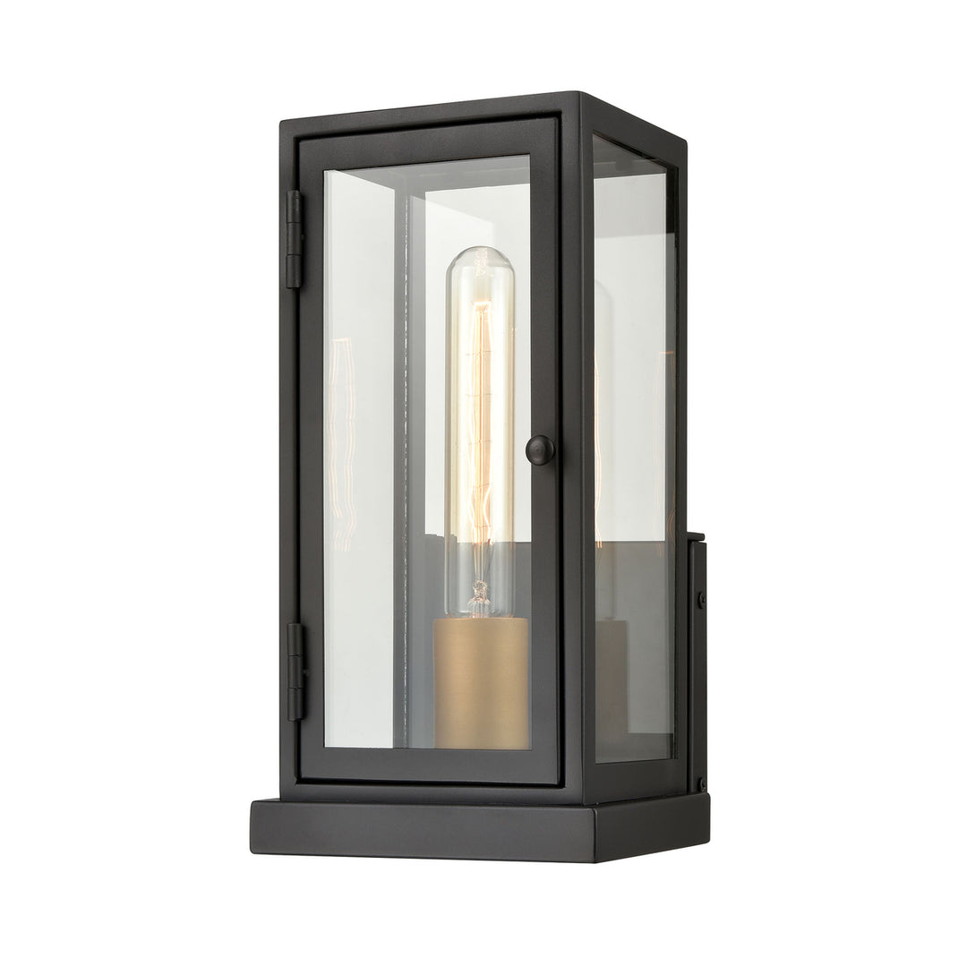 Foundation 12 High 1-Light Outdoor Sconce - Matte Black Image 1