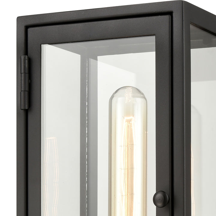 Foundation 12 High 1-Light Outdoor Sconce - Matte Black Image 3