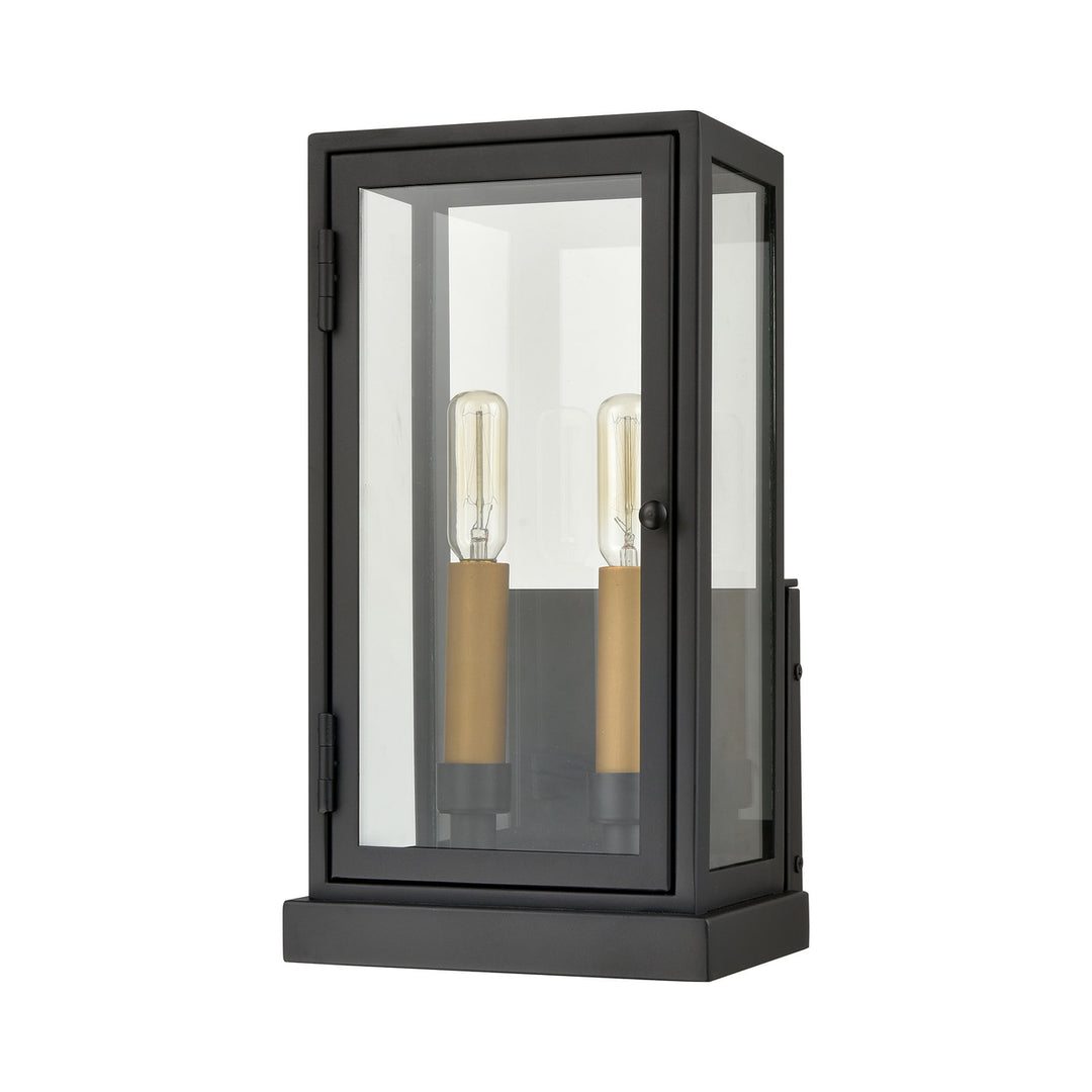 Foundation 13 High 2-Light Outdoor Sconce - Matte Black Image 2