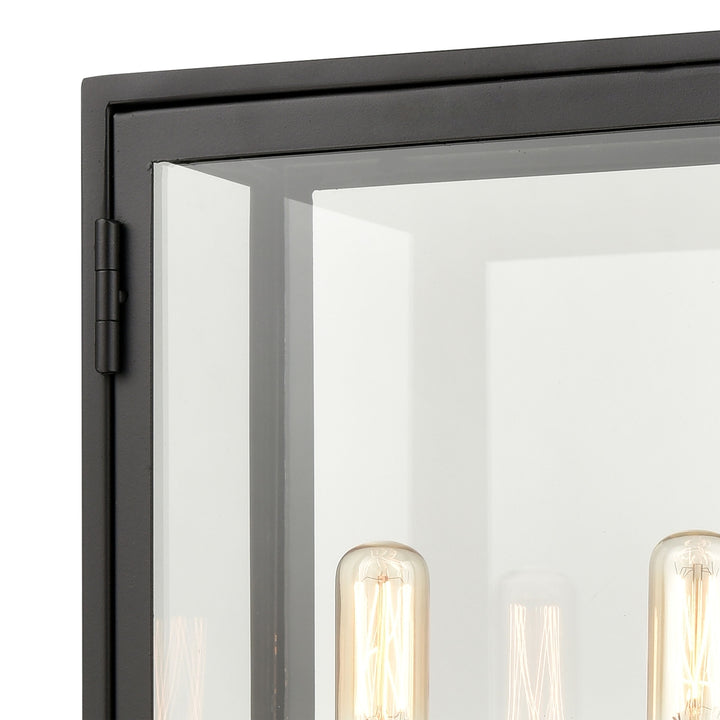 Foundation 15 High 2-Light Outdoor Sconce - Matte Black Image 3