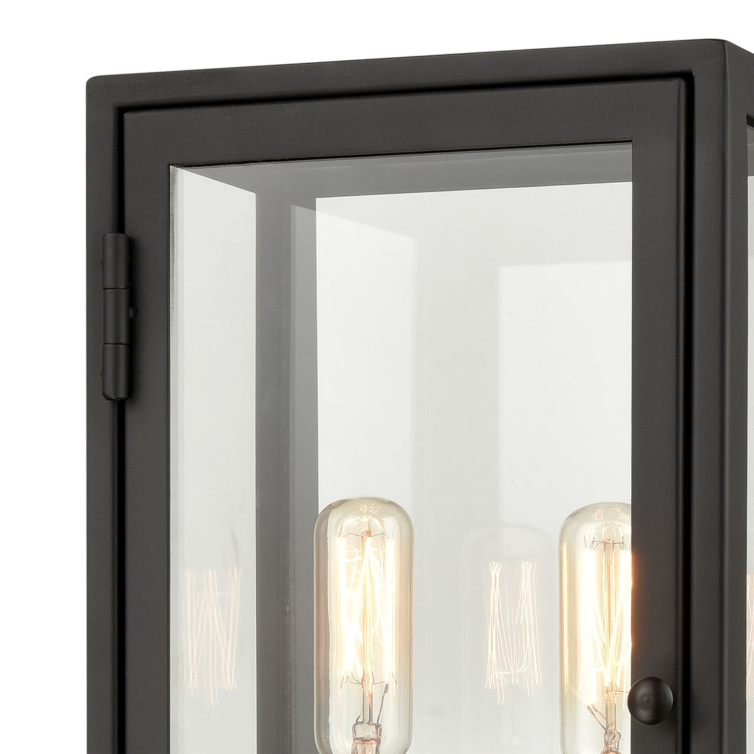 Foundation 13 High 2-Light Outdoor Sconce - Matte Black Image 3