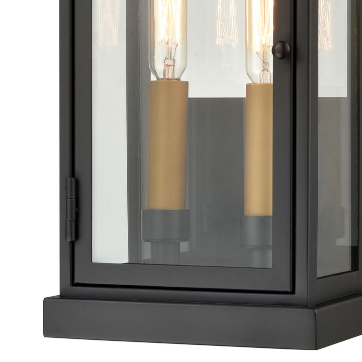 Foundation 13 High 2-Light Outdoor Sconce - Matte Black Image 4