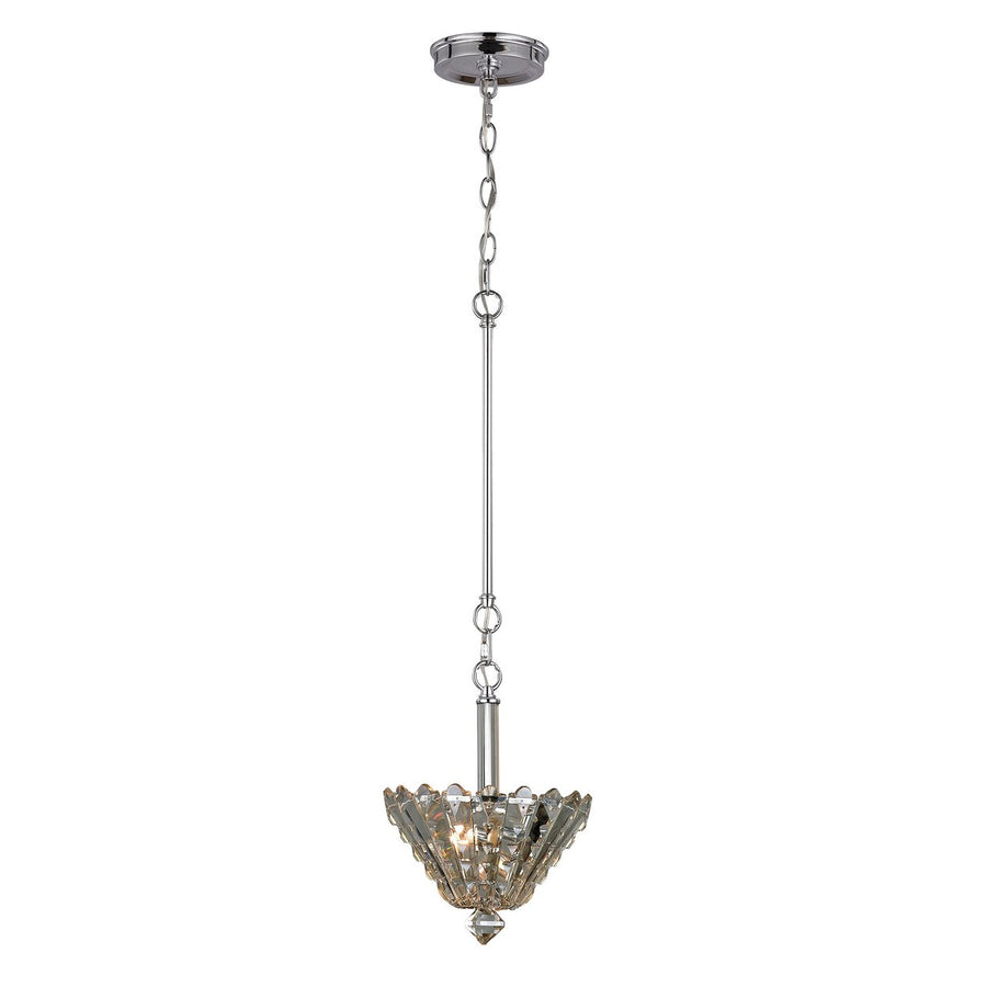 Riva 9 Wide 2-Light Mini Pendant - Chrome Image 1