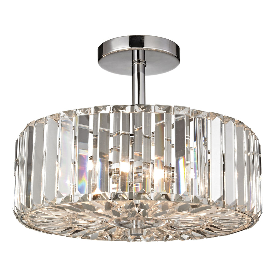 Clearview 13 Wide 3-Light Semi Flush Mount - Polished Chrome Image 1