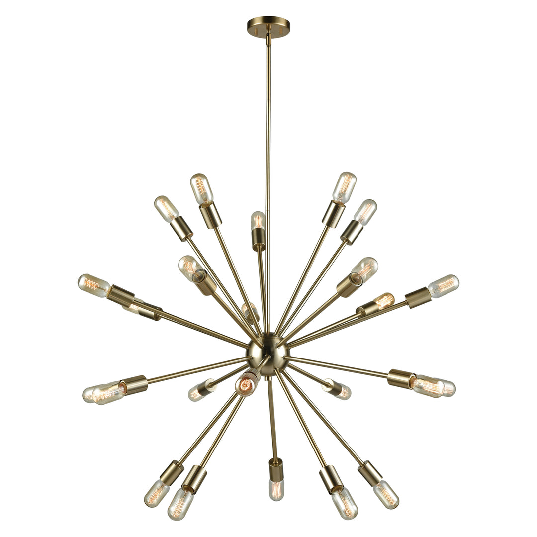 Delphine 36 Wide 24-Light Chandelier - Satin Brass Image 1