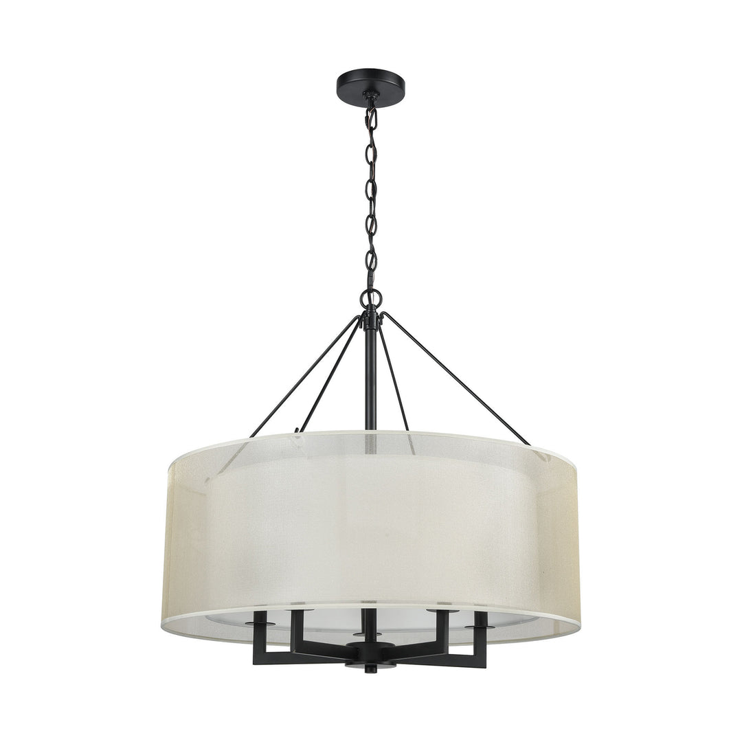 Ashland 26 Wide 5-Light Chandelier - Matte Black Image 5