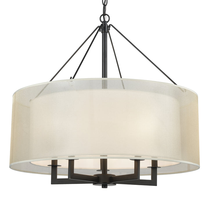 Ashland 26 Wide 5-Light Chandelier - Matte Black Image 6