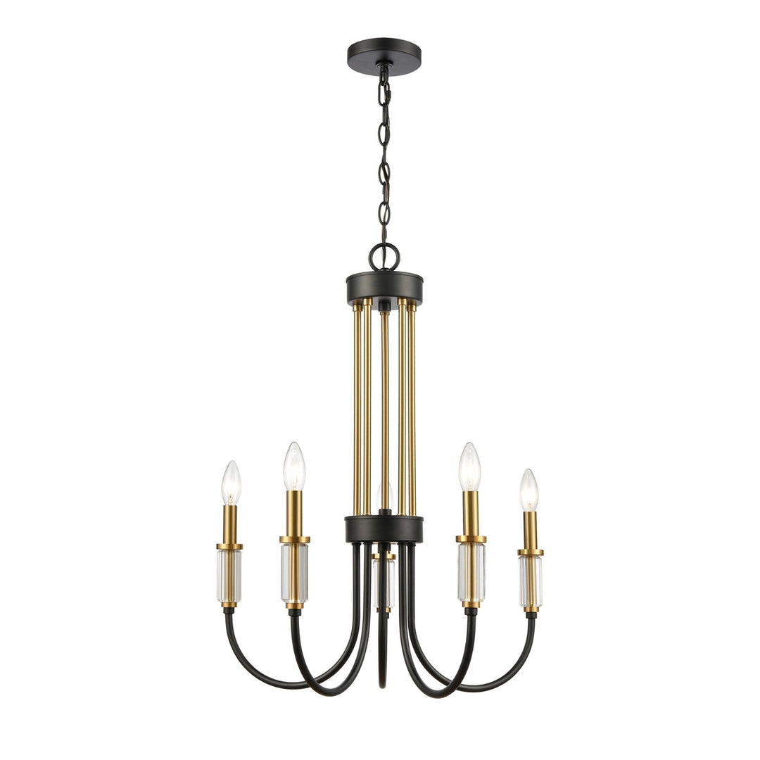 Glendon 22 Wide 5-Light Chandelier - Matte Black Image 1