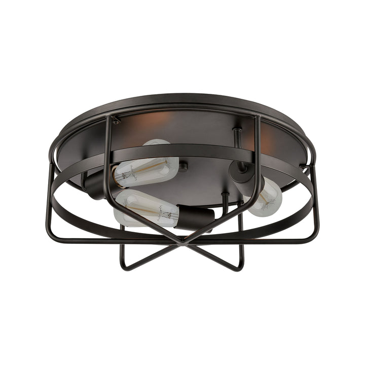 Wickshire 16 Wide 3-Light Flush Mount - Matte Black Image 2