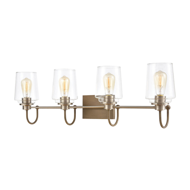 Bakersfield 35 Wide 4-Light Vanity Light - Light Wood Image 1