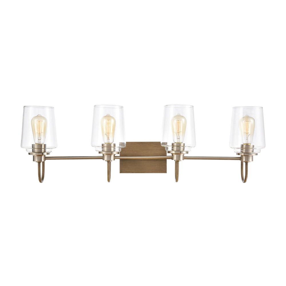 Bakersfield 35 Wide 4-Light Vanity Light - Light Wood Image 2