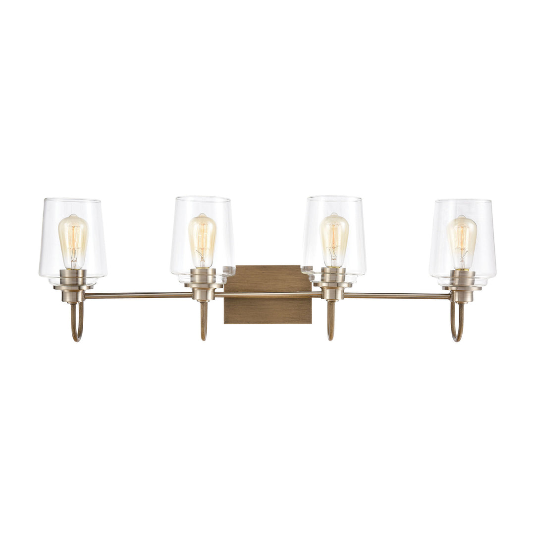 Bakersfield 35 Wide 4-Light Vanity Light - Light Wood Image 2