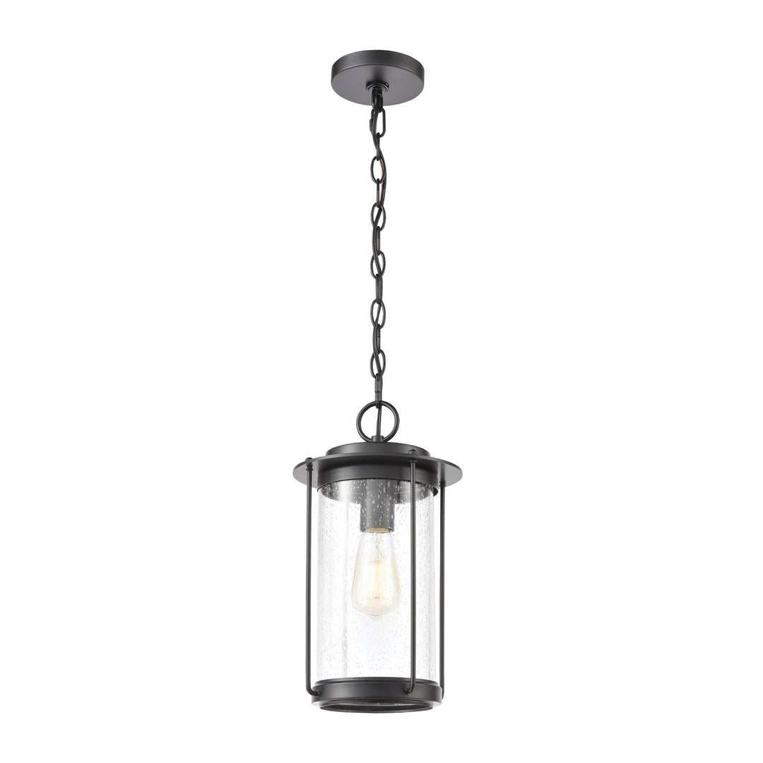 Devonshire 14 High 1-Light Outdoor Pendant - Matte Black Image 1