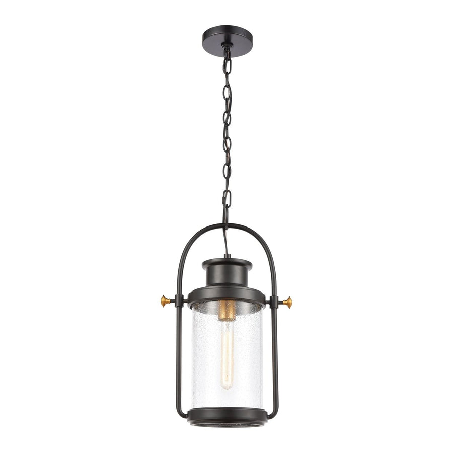 Wexford 12 Wide 1-Light Outdoor Pendant - Matte Black Image 1