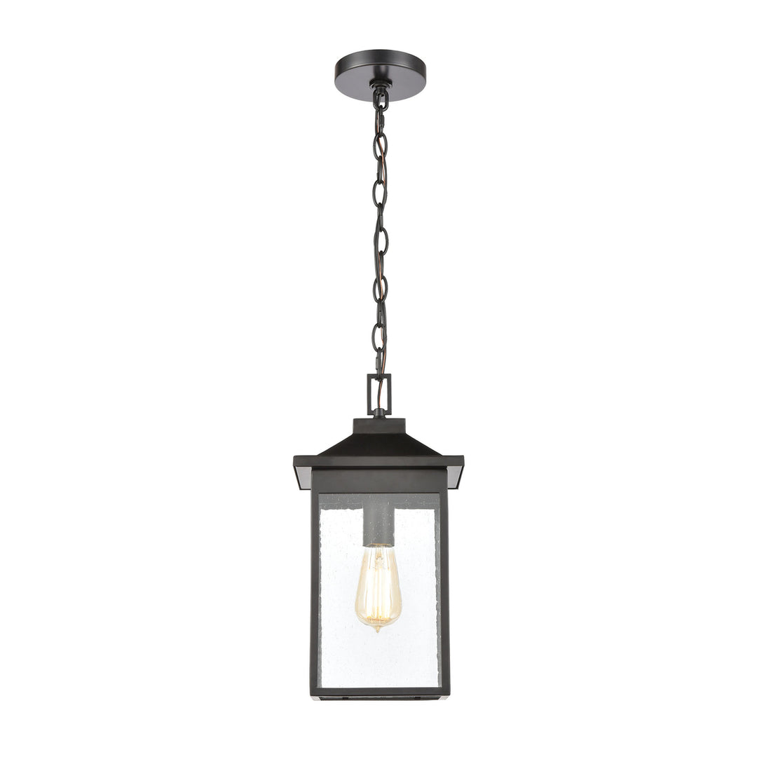 Lamplighter 8 Wide 1-Light Outdoor Pendant - Matte Black Image 2