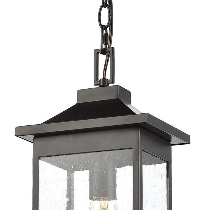 Lamplighter 8 Wide 1-Light Outdoor Pendant - Matte Black Image 4