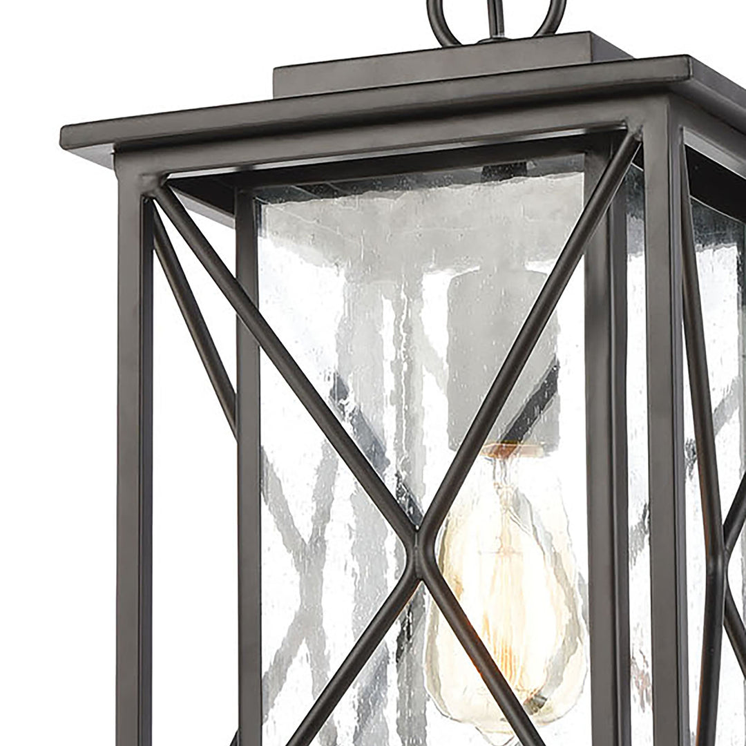 Carriage Light 9 Wide 1-Light Outdoor Pendant - Matte Black Image 4