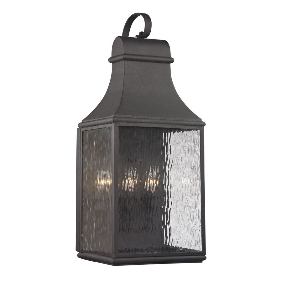 Forged Jefferson 27 High 3-Light Outdoor Sconce - Charcoal Image 1