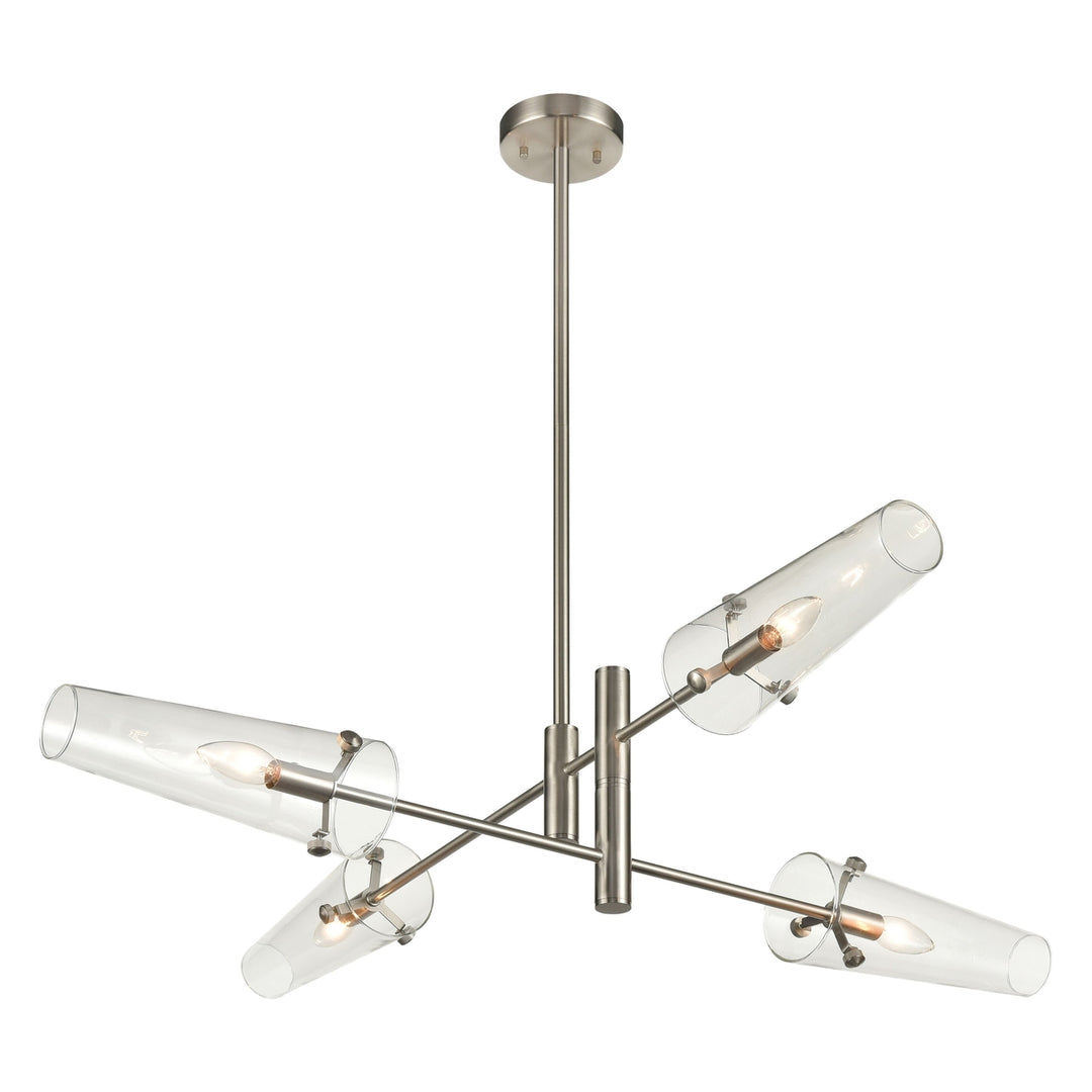 Valante 49 Wide 4-Light Chandelier - Satin Nickel Image 1