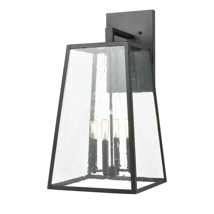 Meditterano 27 High 4-Light Outdoor Sconce - Matte Black Image 1