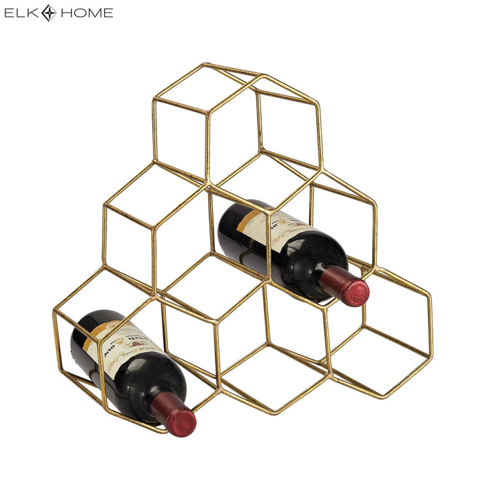 Angular Study Wine Rack - Gold Image 2