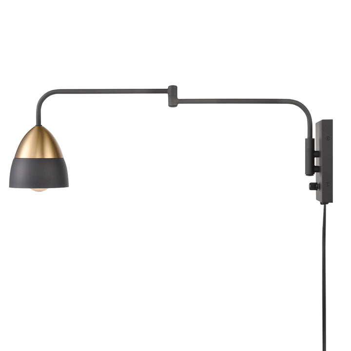 Milla 8.5 High 1-Light Swingarm Sconce - Charcoal Black Image 4