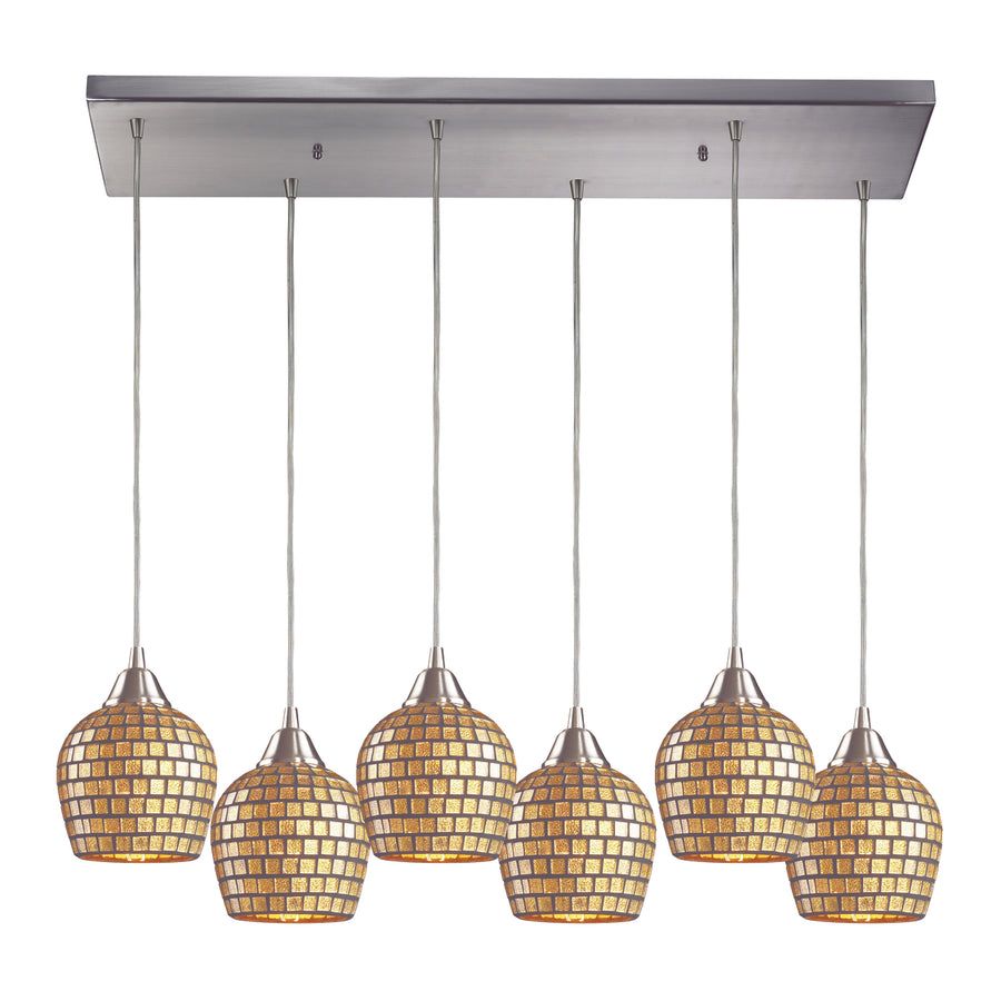 Fusion 30 Wide 6-Light Pendant [528-1GLD-ELK] Image 1