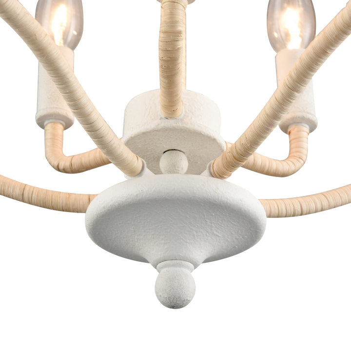 Breezeway 15.5 Wide 3-Light Semi Flush Mount - White Coral Image 5