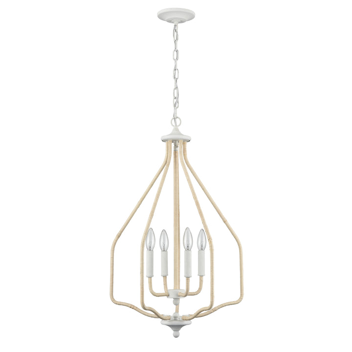 Breezeway 17.75 Wide 4-Light Pendant - White Coral Image 2