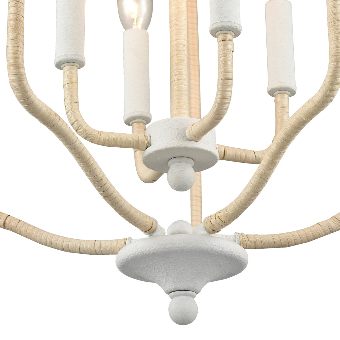 Breezeway 17.75 Wide 4-Light Pendant - White Coral Image 5