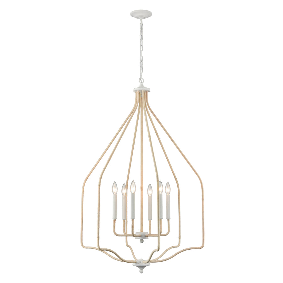 Breezeway 28 Wide 6-Light Pendant - White Coral Image 1