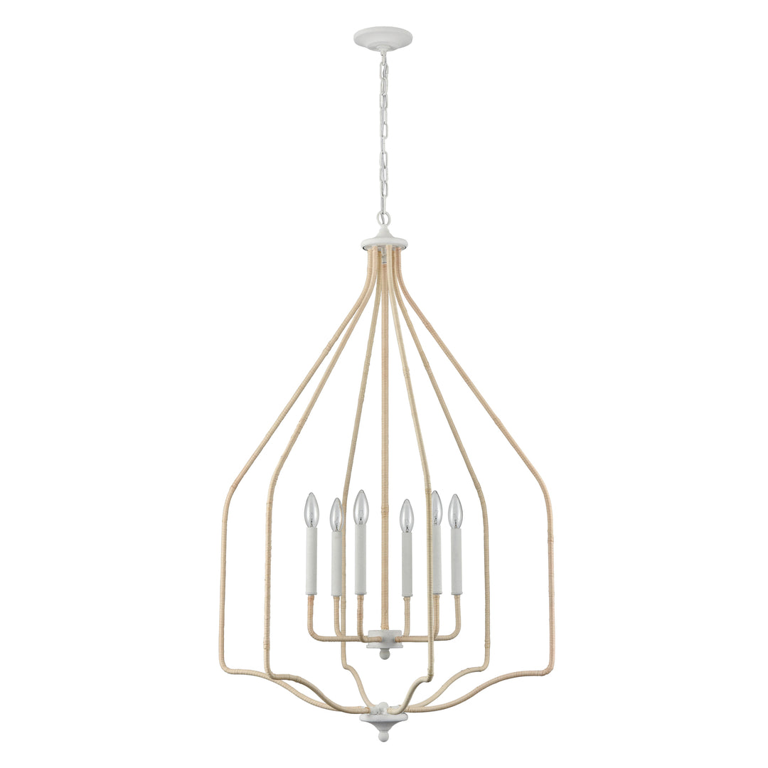 Breezeway 28 Wide 6-Light Pendant - White Coral Image 2