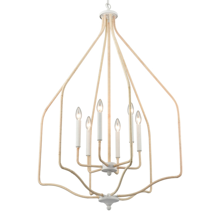 Breezeway 28 Wide 6-Light Pendant - White Coral Image 3