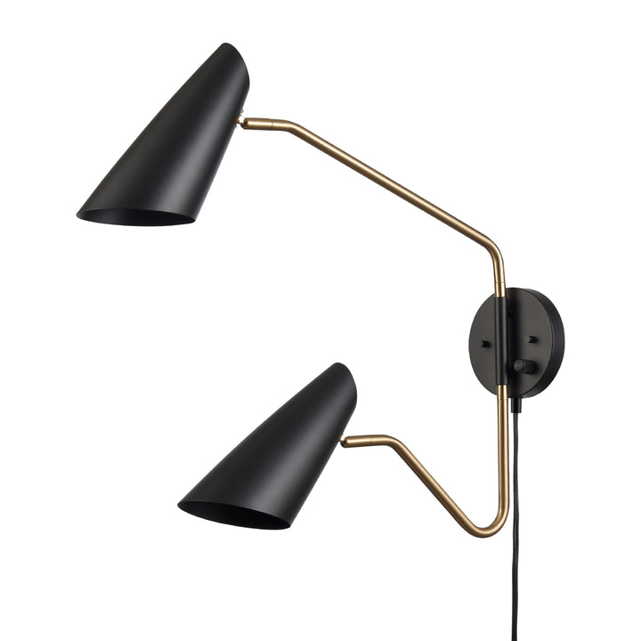 Stanley 22.75 High 2-Light Swingarm Sconce - Matte Black Image 2