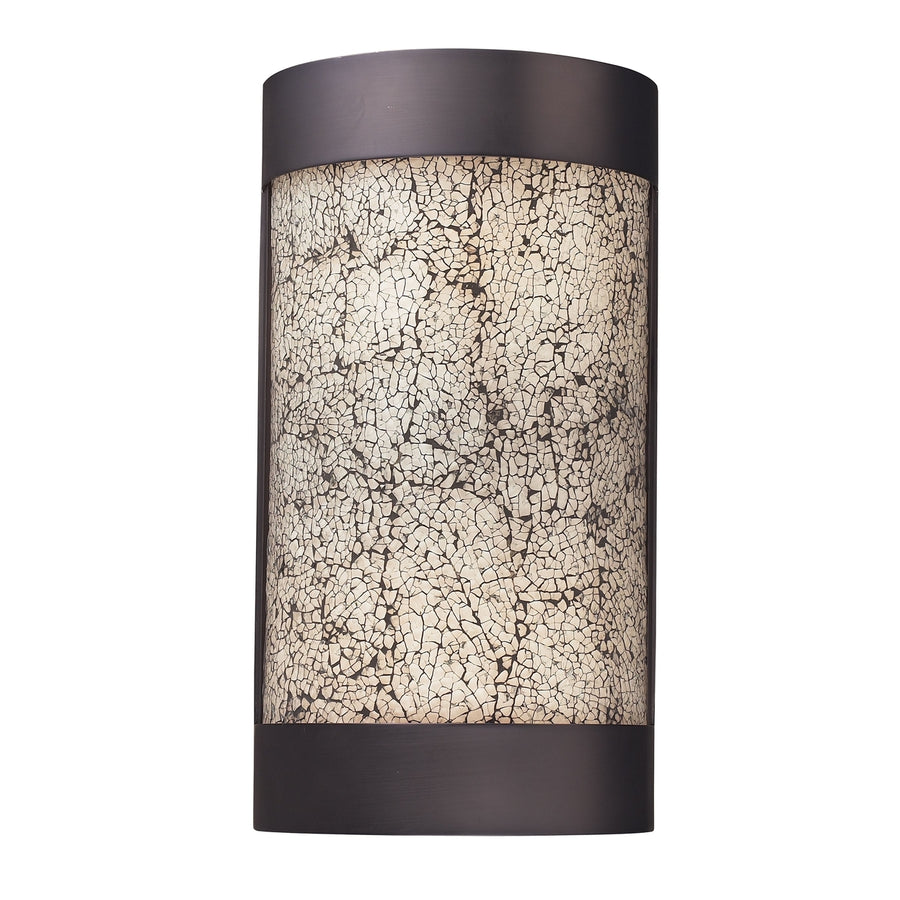 DIAMANTE COLLECTION 2-LIGHT WALL SCONCE in AN ANTIQUE PEWTER FINISH with WHITE C Image 1
