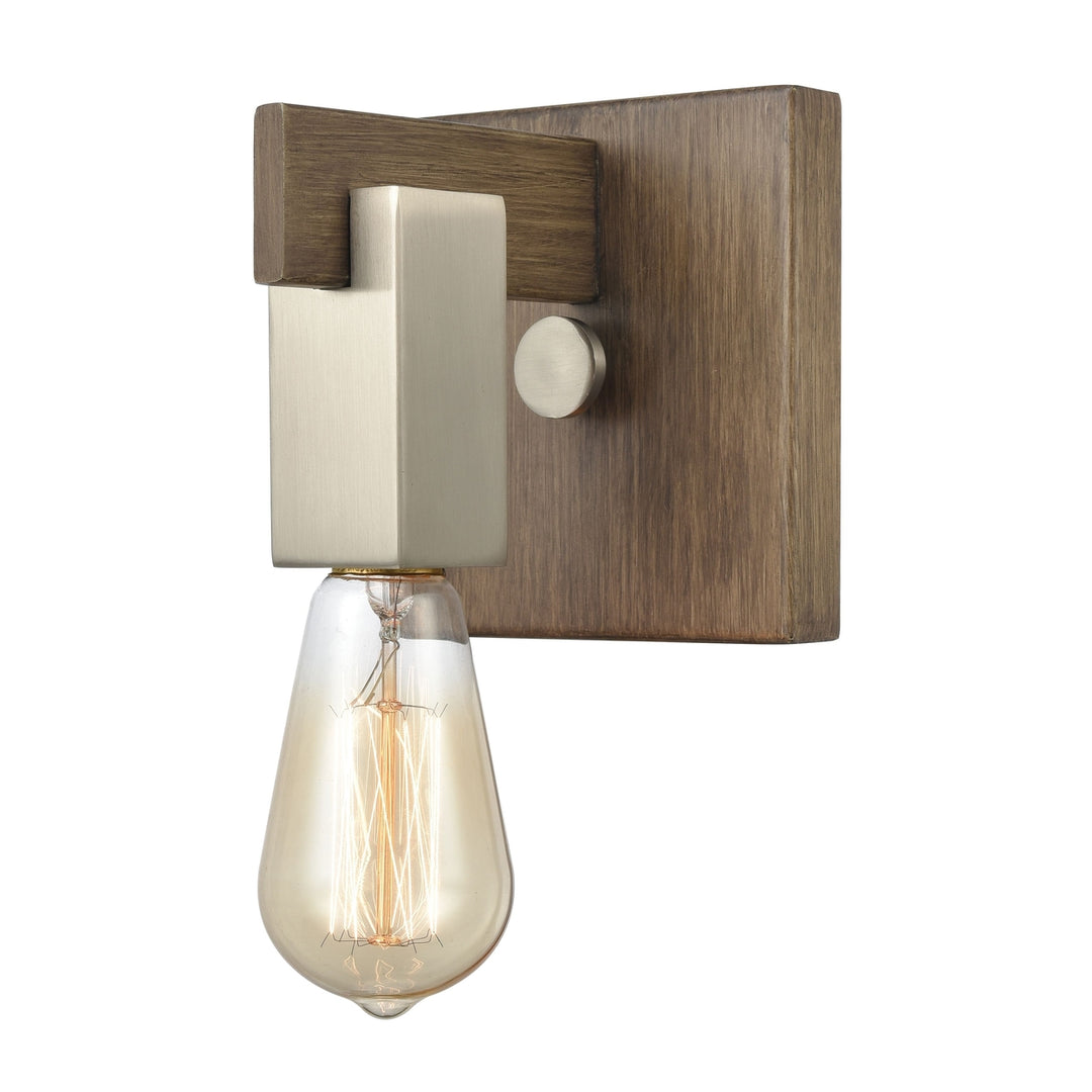 Axis 5 Wide 1-Light Vanity Light - Light Wood Image 1