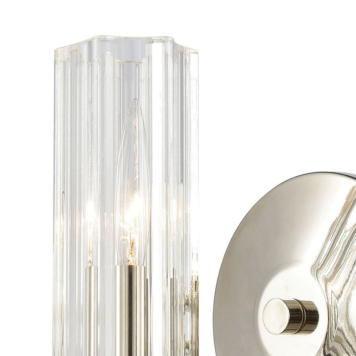 Aspire 10 High 1-Light Sconce - Black Nickel with Ribbed Crystal Image 3