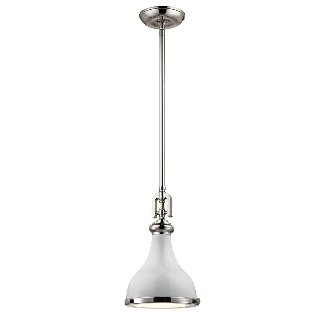 Rutherford 9 Wide 1-Light Mini Pendant - Gloss White Image 1